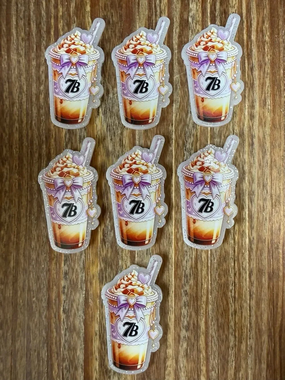 7 Pc Seven Brew Acrylic Flatbacks